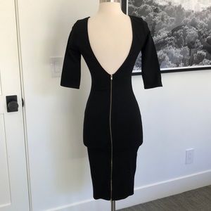 Zip Back black dress